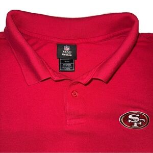 49ers XL San Francisco NFL Polo Shirt Reebok Branded Red Cotton Team Apparel
